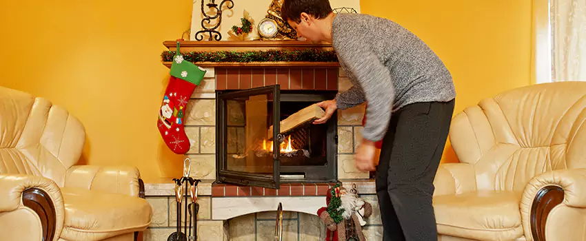 Rusted Metal Fireplace Restoration in Lincoln, Illinois