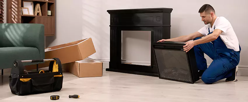 Old Rusted Metal Fireplace Repair And Replacement in Lincoln, IL