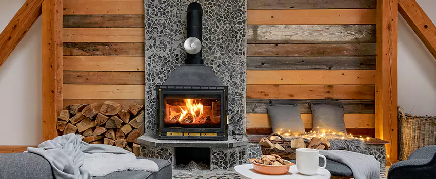 Thelin Hearth Products Direct Vent Gas Stove Fireplace Inspection in Lincoln, Illinois